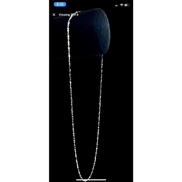 GB# Beautiful Twisted Sterling 925 Silver Necklace - Picture 4 of 10